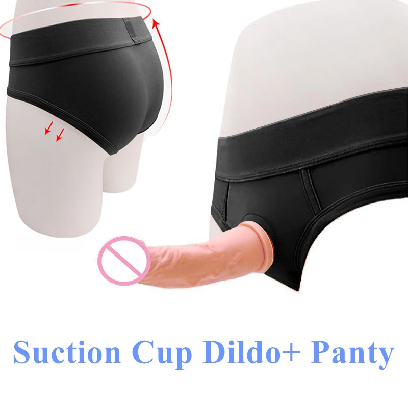 Realistic Strap-on Dildos For Women Artificial Soft Black Dildo Penis Sexy Porn Underwear Woman Sex Toys Wearable Dildo Panties - Dildos picture