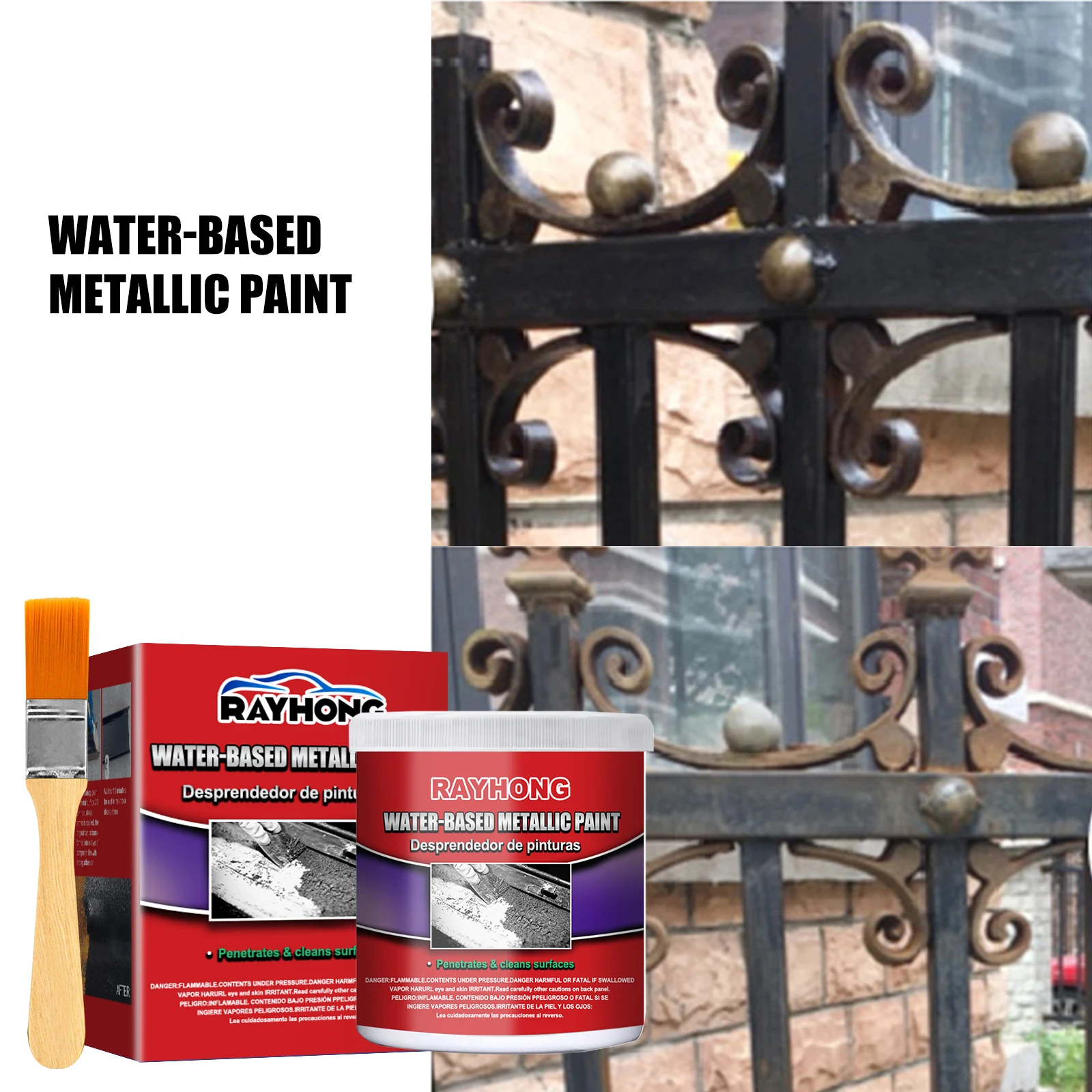 Paint Rust Remover Rust Remover Spray Metal Rust Remover Rust Resistant Primer Car Rust-free Primer Water-Based Metal Rust Remover Metallic Paint 100ml Auto Anti-rust Paste Multi-purpose Rust Iron