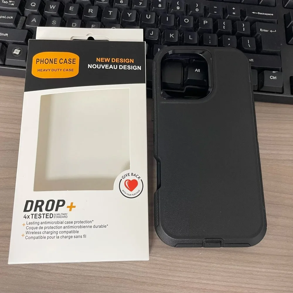 Dual Layer Heavy-Duty Shockproof Rugged Phone Case with Box