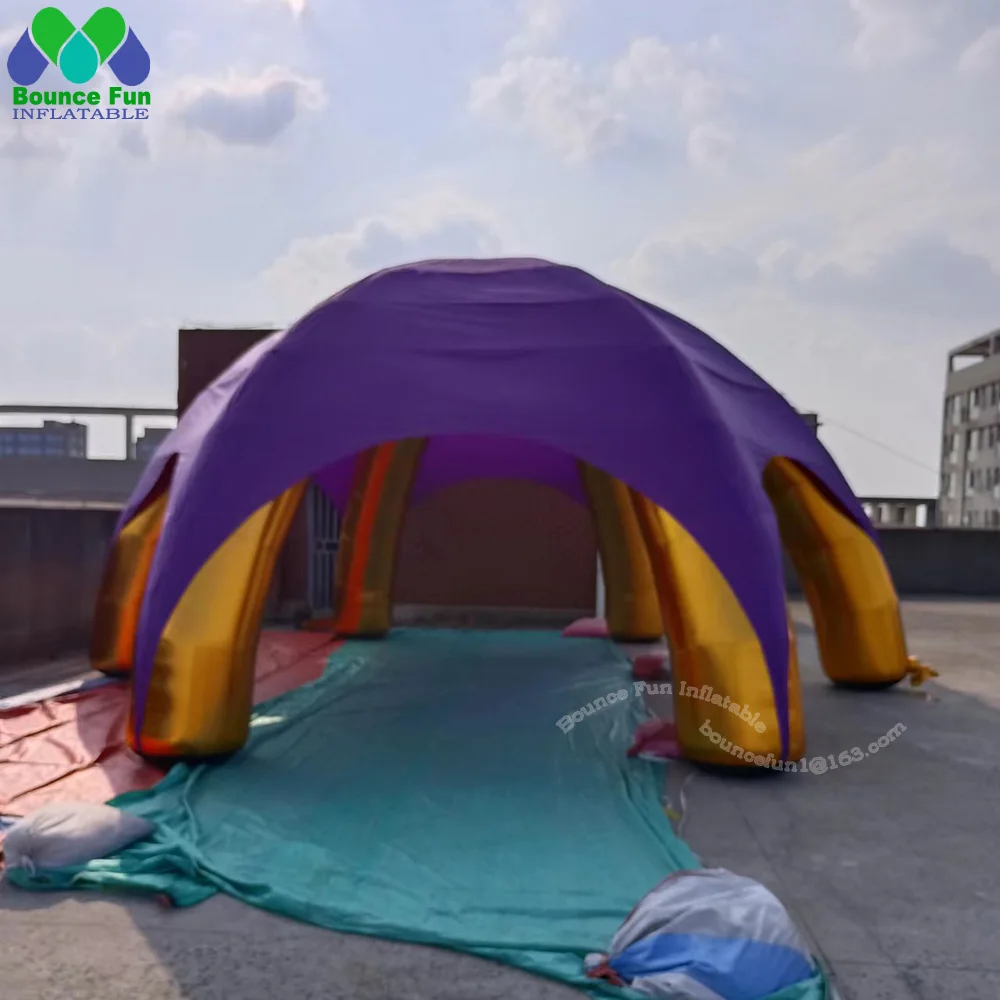 Outdoor Advertising Equipment Purple Inflatable Spider Tent Sport Event Air Dome Exhibition Canopy Marquee Gazebo For Trade Show