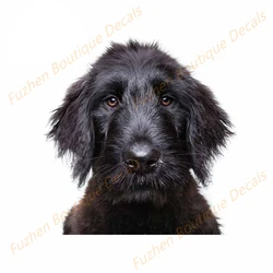 Fuzhen – décalcomanies de Boutique, accessoires extérieurs, noir, russe Terrier, chiot, Fine voiture, autocollant de fenêtre, animaux 