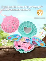 Fashion Kids Dress-Up Toy Set, Multi-Layer Shell Princess Makeup Box - Perfect Birthday & Christmas Gift for Girls