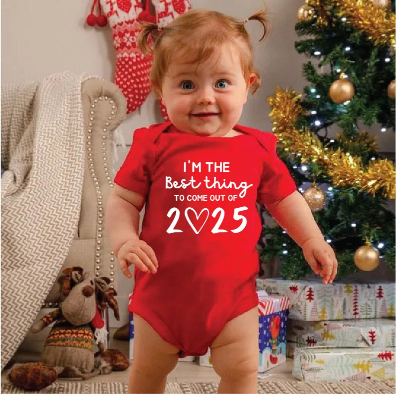 I'm the Best Thing 2025 Newborn Baby Clothes White Cotton Summer Bodysuits for Infants Short Sleeve Boys Girls Romper 3