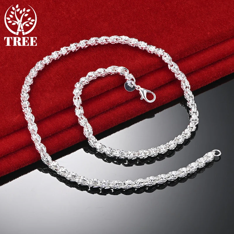 

ALITREE 925 Sterling Silver Geometry Personality Trendy Necklace For Woman Man Chain Party Birthday Gift Wedding Fashion Jewelry