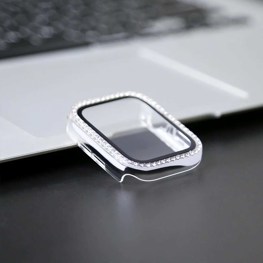Luxury Bling Diamond Bumper Protector with Glass Case