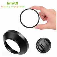 52mm UV Filter Metal Lens Hood Cap For Fujifilm XC 15-45mm Lens on XM5 XS20 XS10 XT200 XT100 XA7 XA5 XA20 XT30 XT20 XT10 XE4 XE3 1