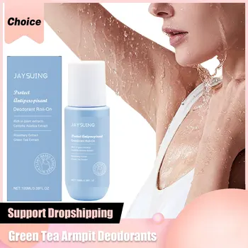 Body Deodorant Roll-On Green Tea Anti-Perspirant Reduce Armpit Sweat Remove Odor Refreshing moisturizing Lasting Aroma Skin Care 1