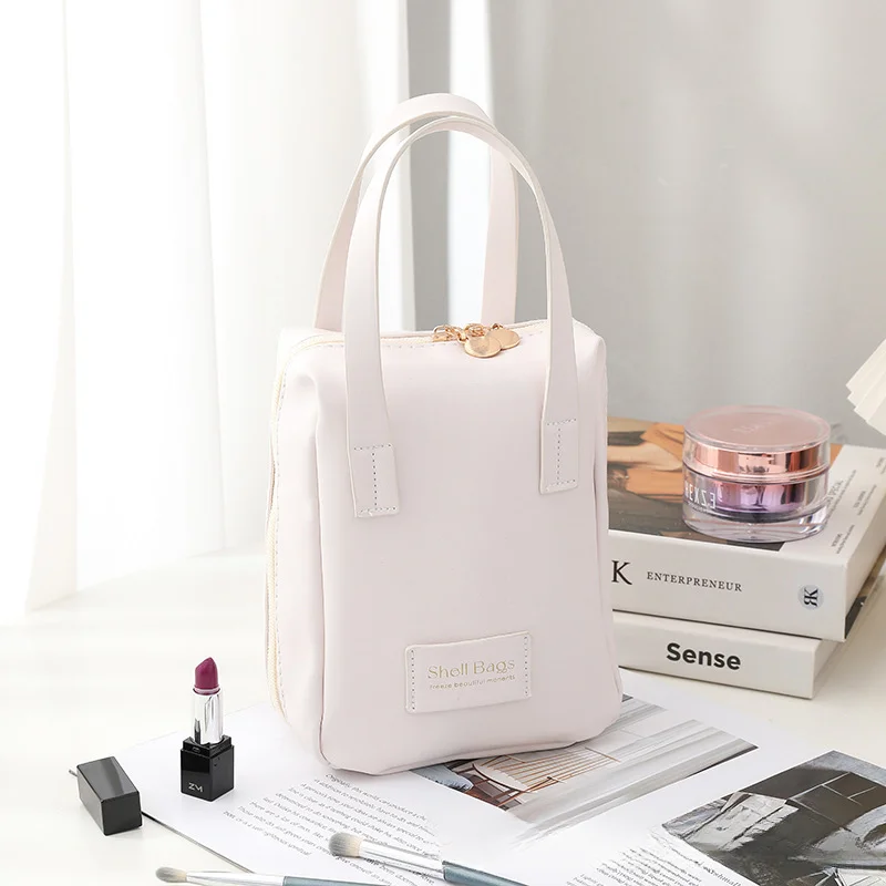 Borsa per il trucco portatile Shell, borsa per il trucco portatile di grande capacità, borsa per il trucco di alta bellezza impermeabile per celebrità di Internet_voghion.com