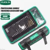 LAOA Tool Roll Up Bag with Transparent Zipper Pocket Tool Pouch for Drill Bit Screwdriver Bit Electrician Tools Man Storage Bag 2