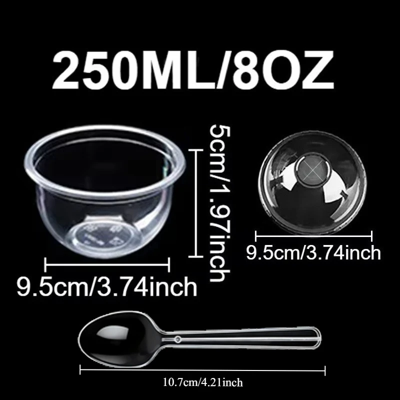 50 ШТ Одноразові прозорі пластикові стаканчики для питної води Молоко Чай Сік Десертні стаканчики Різдво День народження Кемпінг Весілля Ювілей