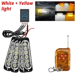 Wireless LED Strobe Warning Light (White Yellow)
