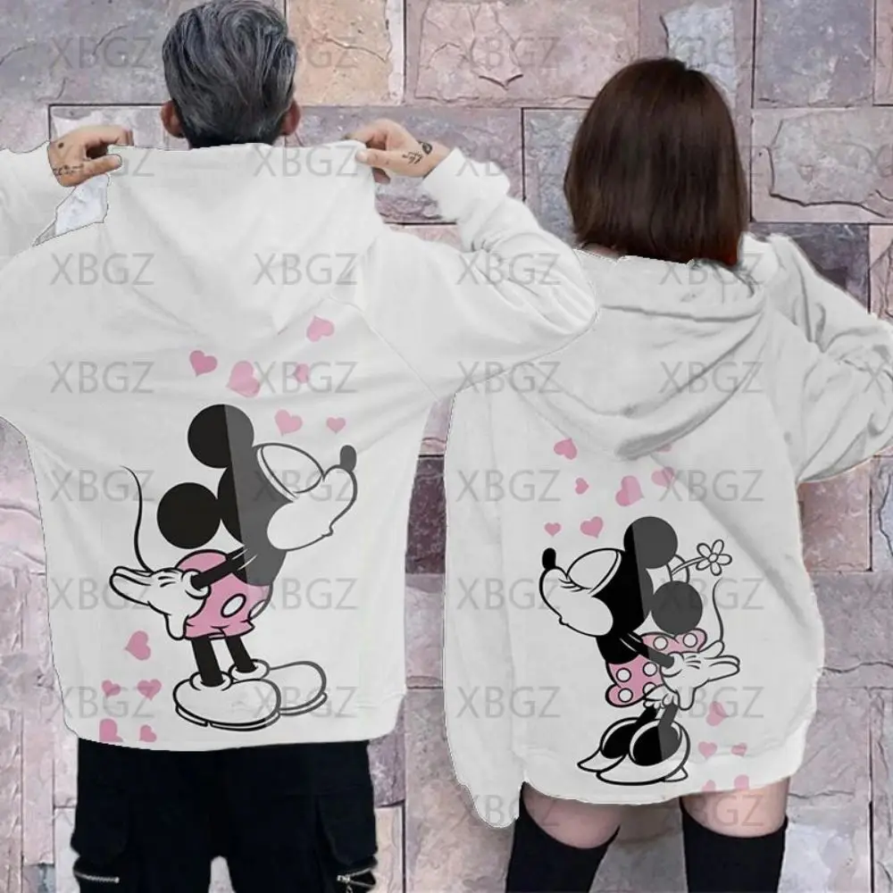 Couple Outfit Sweatshirt Woman Children's Hoodie Men's Minnie Mouse Hoodies Print Top Disney Women Clothing Fashion Sweatshirts