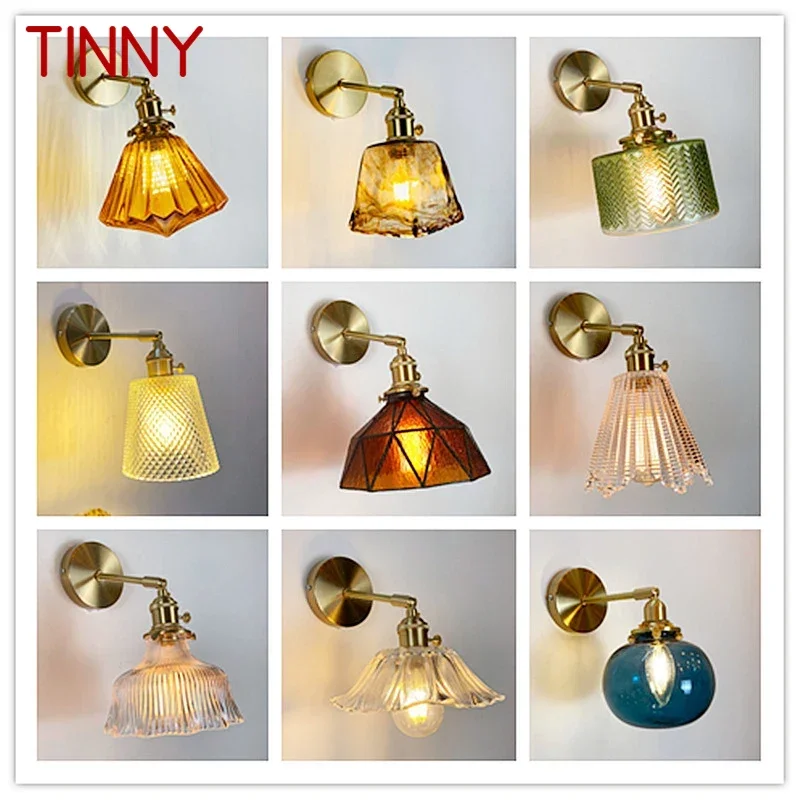 

TINNY Nordic Brass Wall Lamp Indoor Living Room Bedroom Bedside Lamp Modern Hotel Corridor Hallway Wall Lamp