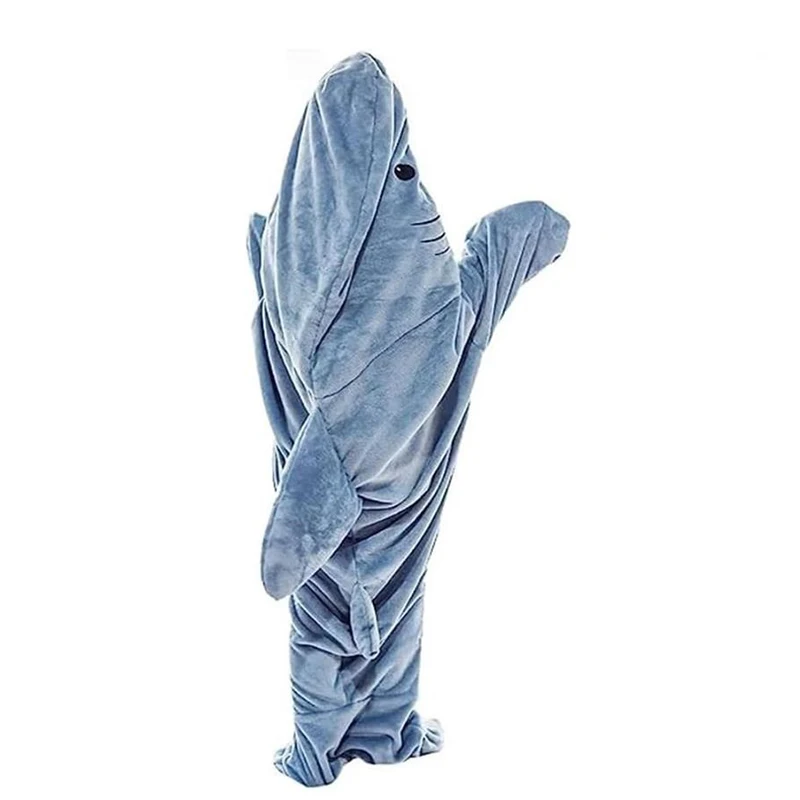 Cartoon Kids Pajamas for Children Cartoon Shark Sleeping Bag Full Body Kid's Blanket Loungewear
