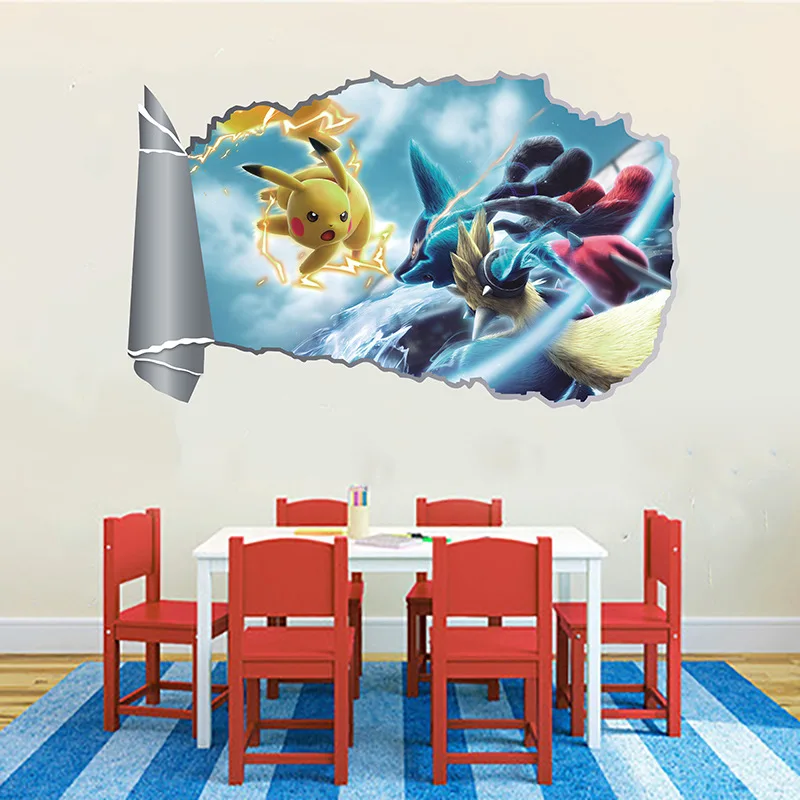 Autocollants Muraux Pokémon Pikachu, 20 Styles, Papier Peint Décoratif pour  Chambre à Coucher, Jouets - AliExpress