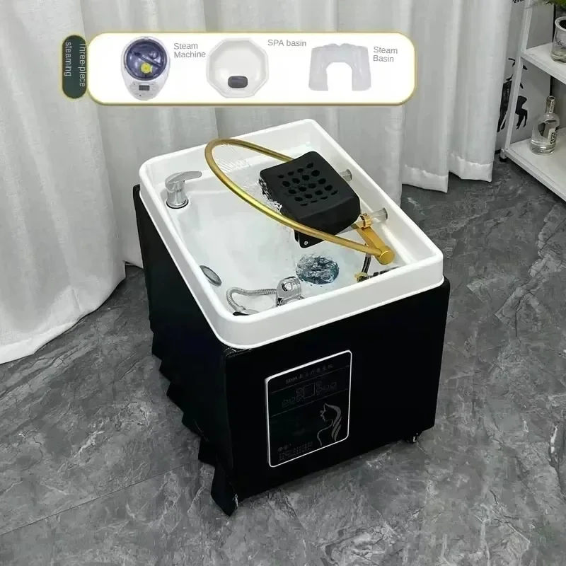 Head Spa Shampoo Chair Hair Salon Hair Washing Station Chair Move Therapy Lettino Massaggio Furnitur 5
