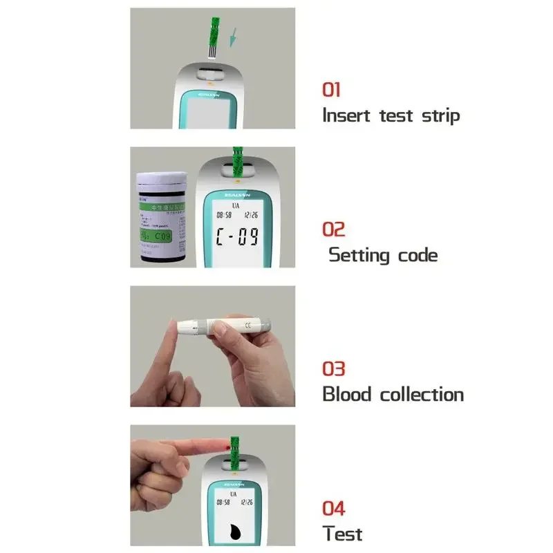 Home 3 In 1 Multi-function Blood Glucose Monitor Cholesterol Uric Acid Meter Glucometer Diabetes Gout Sugar Test Strips blood glucose monitor blood glucose strips blood test meter blood test strips uric acid test strips