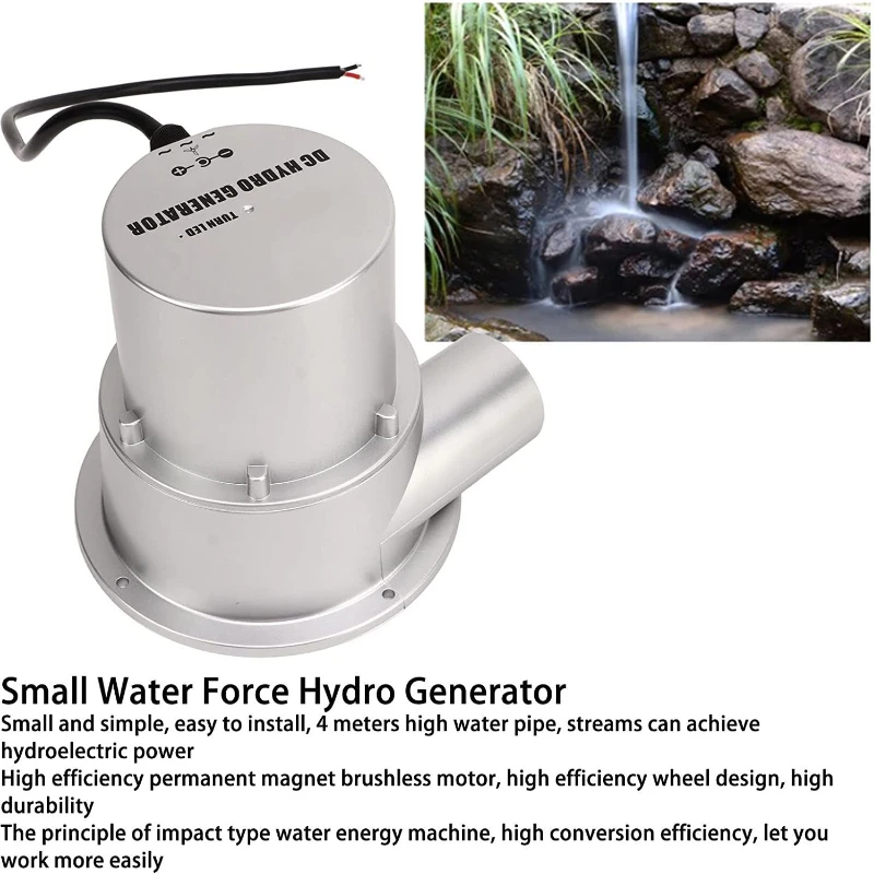 300W 36V Water Hydroelectric Generator Simple Installation Mini Water Hydro Generator Remote Control Available for Garden