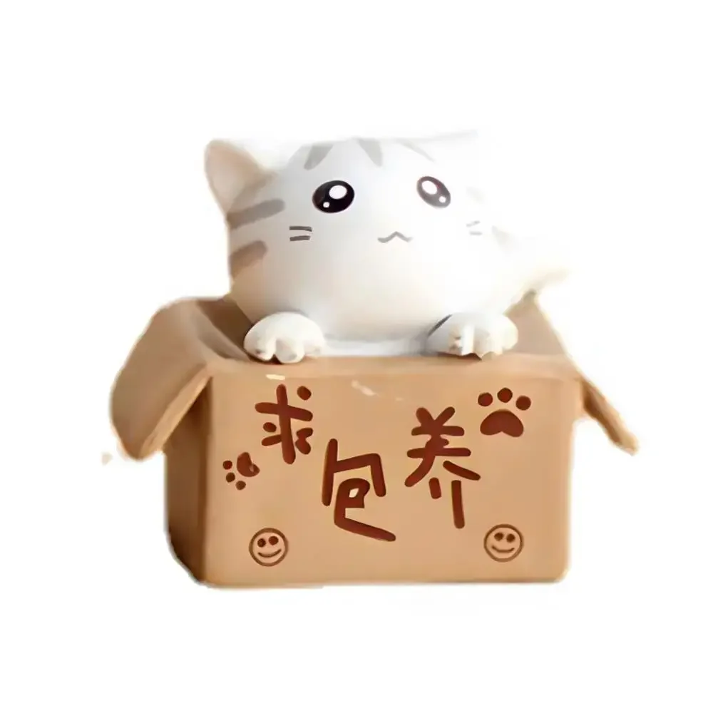 Kawaii Mini Cat Ornament Cute Garden Kitten Statue Gift For Kids Baby Room Decor Toy Figurines