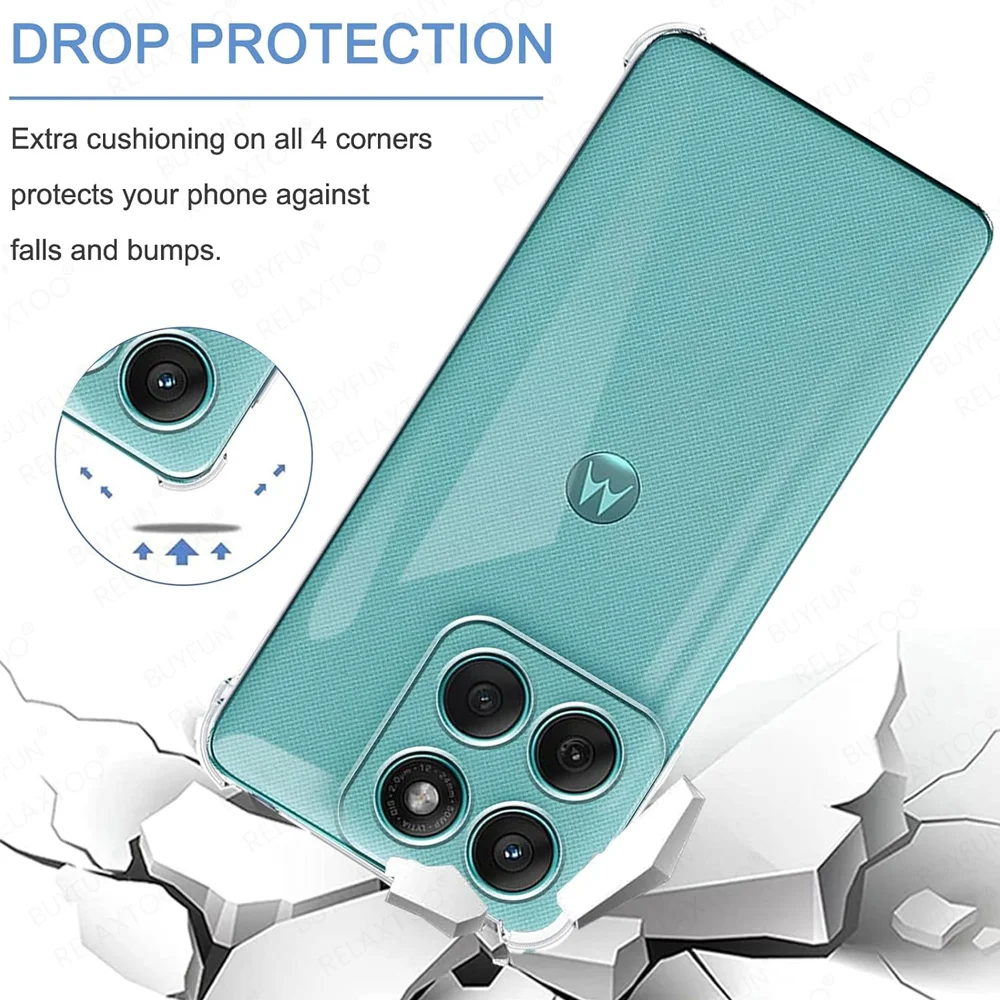 Soft TPU Transparent Clear Case with Shockproof Camera Protection
