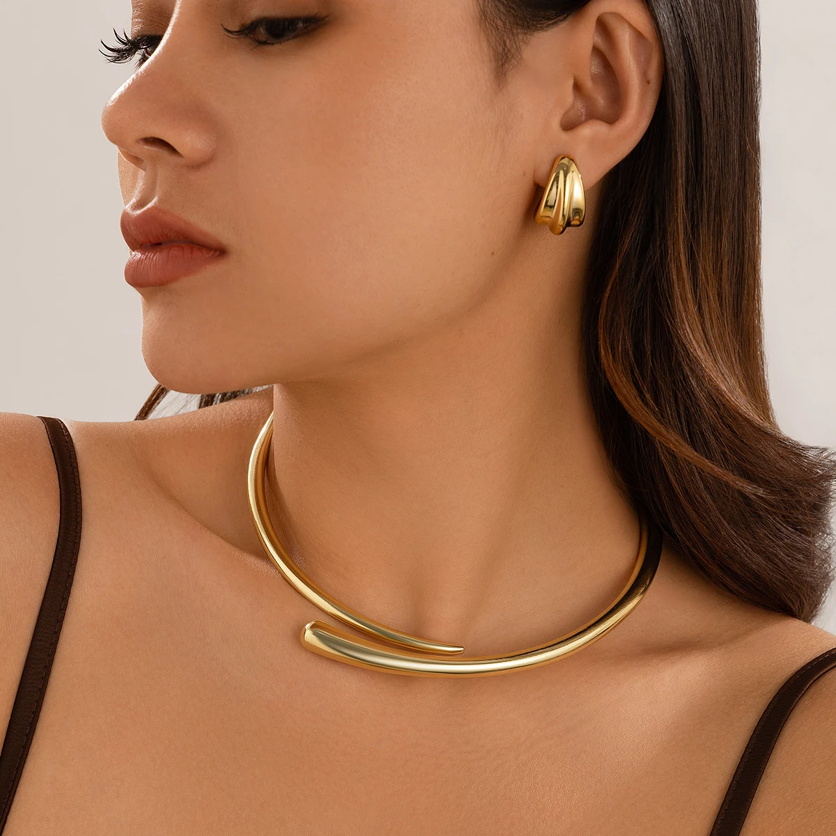 Cuff Necklace Gold Choker Collar Neck Cuff Necklace Sale