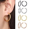 VNOX Basic Stainless Steel Hoop Earrings for Women Man Round Circle Loop Earring aretes 25mm/20mm/11mm Unisex Ear Jewelry 1