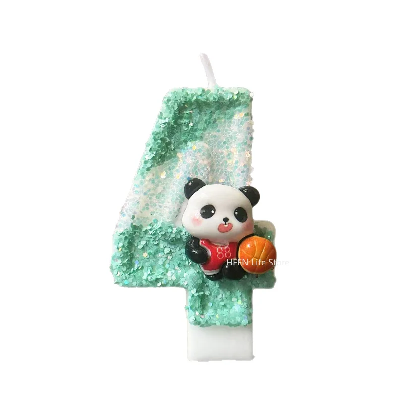 NEW Creative Digital Candles Cute Panda Birthday Cake Party Candle Party Atmosphere Candle Scene Decoration Supplies