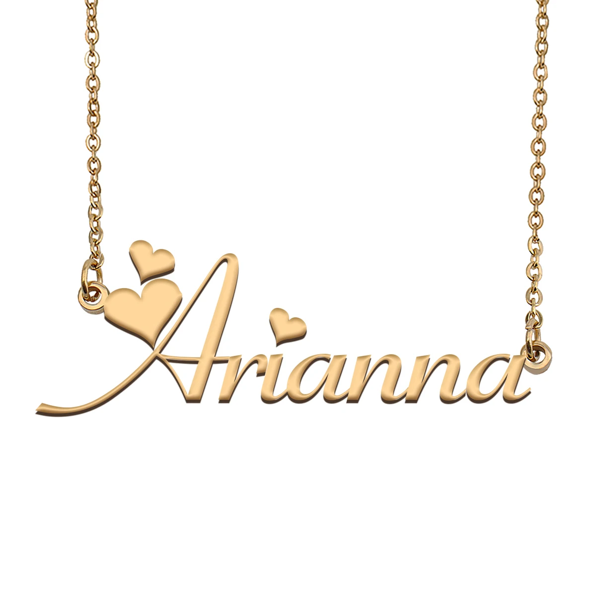 

Arianna Name Necklace Stainless Steel Nameplate Pendant for Women Girls Friends Birthday Wedding Christmas Mother Gift