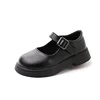 Princess Girl PU Shoe Kids Mary Jane Flats for Student Black School Platform Baby Toddler Footwear 23-35 4