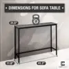 41” Classic Console Table for Entryway, Modern Sofa Table for Living Room, Industrial Sofa Console Table, Snack Entrance Table 3