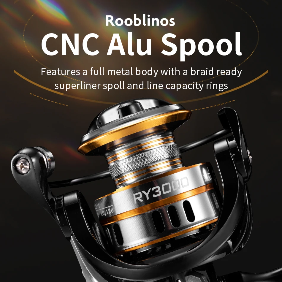 Rooblinos ryスピニングリール塩水淡水釣りリール超軽量金属