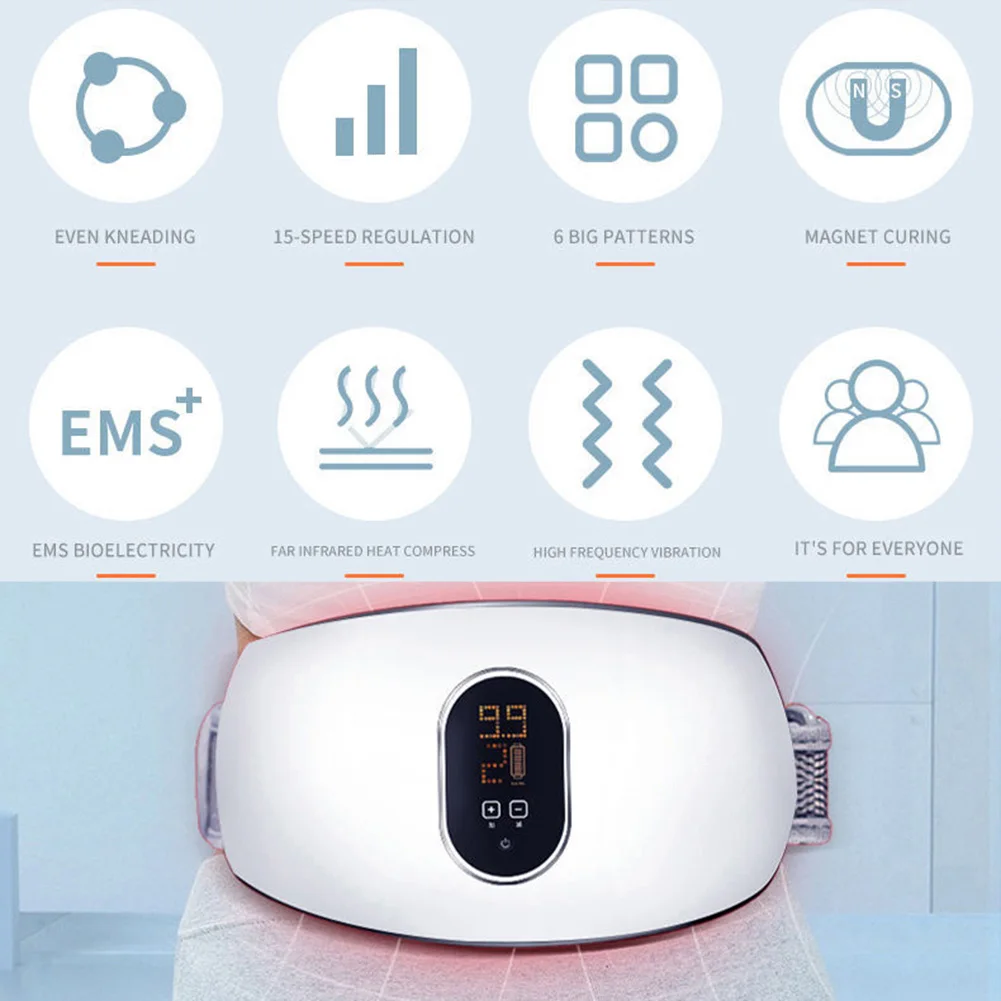 Pro Body Slimming Massager Electric Slimming Belt Fat Burning Abdominal Massage Beauty Health Massager Machine