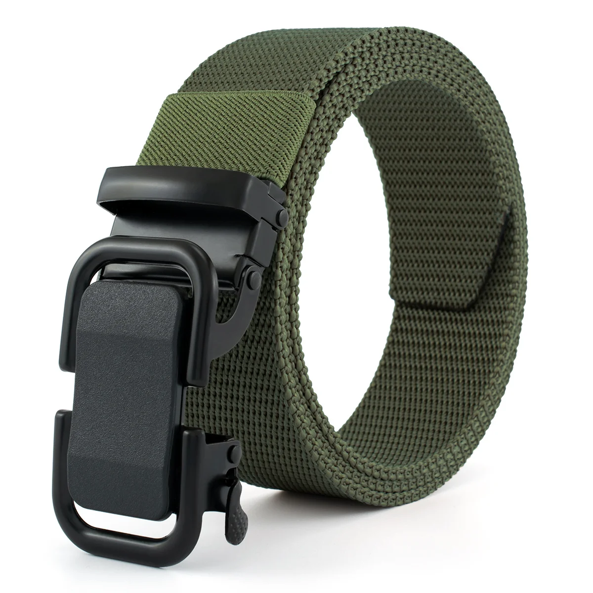 Men's Ratchet Belt Nylon Web Canvas Belt Golf Belt Automatic Buckle Waist Belt for Men Casual Work