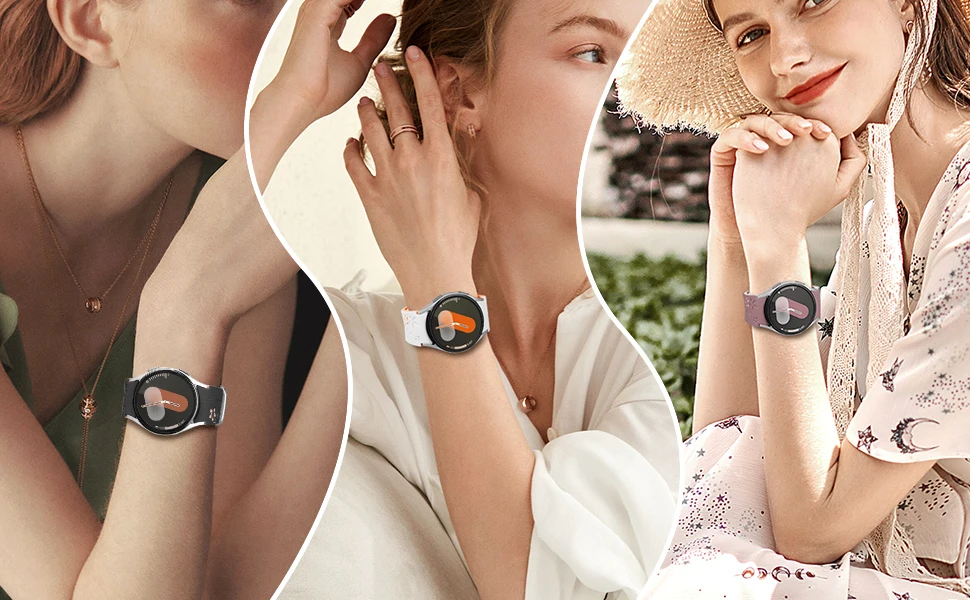 No Gaps Band für Samsung Galaxy Watch 7/5 Pro/4 6 Classic 44 mm 40 mm graviertes Silikon-Sportarmband Correa Galaxy Watch 7 Armband – Detail 6