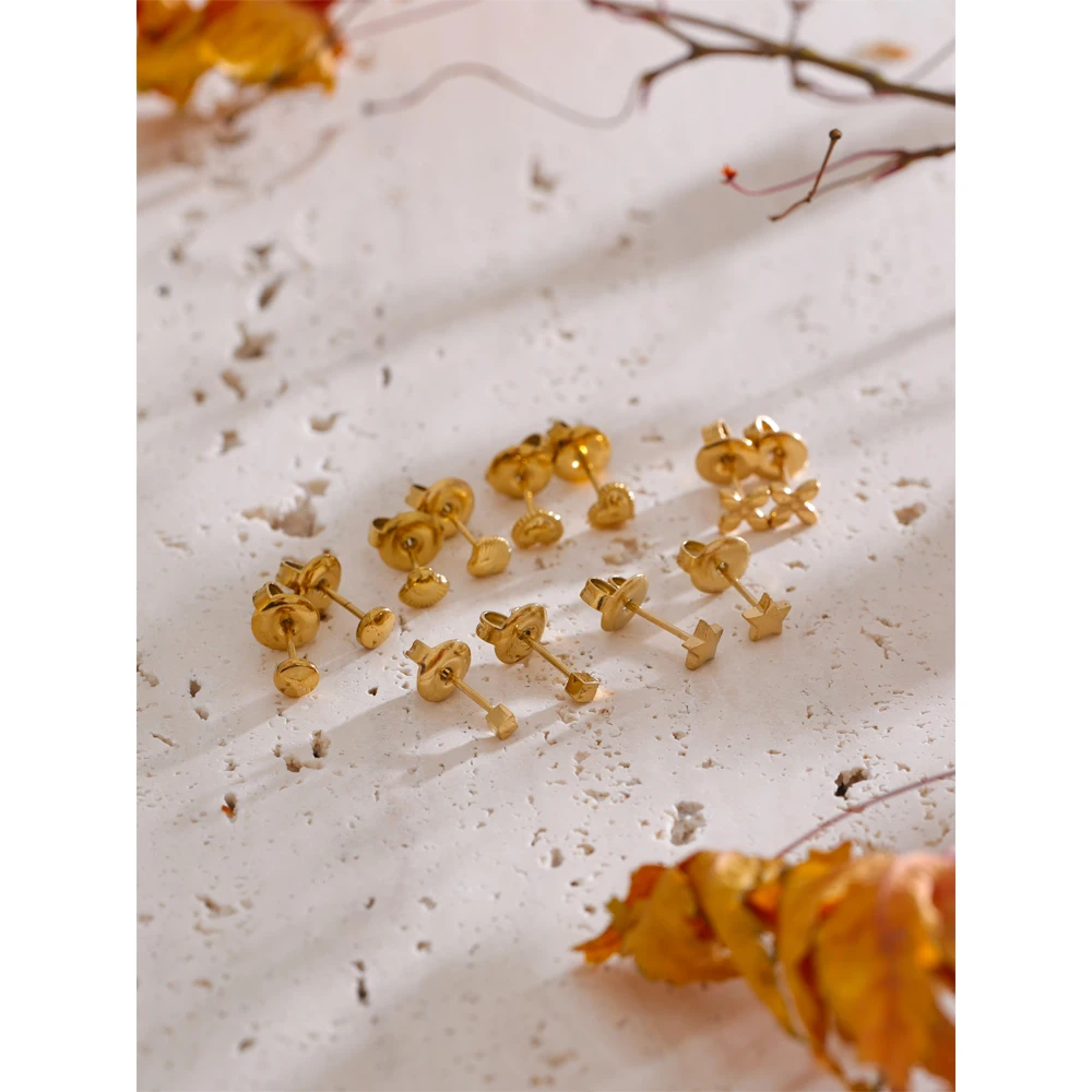 Yhpup Mini Earrings Stainless Steel Waterproof