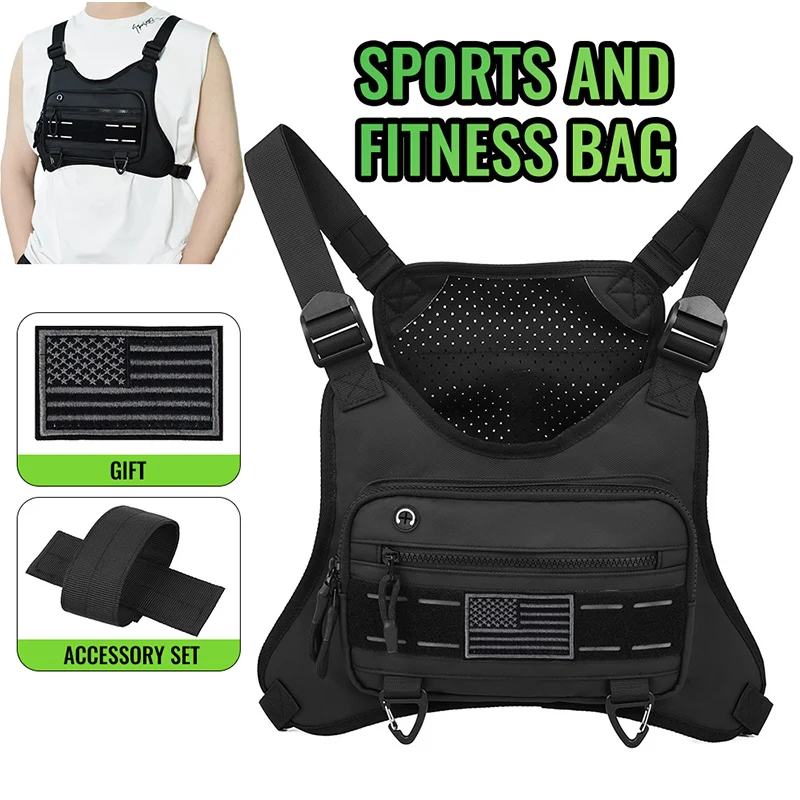 Tactical Urban Chest Bag for Men – Versatile Streetwear Vest Backpack with Buckle