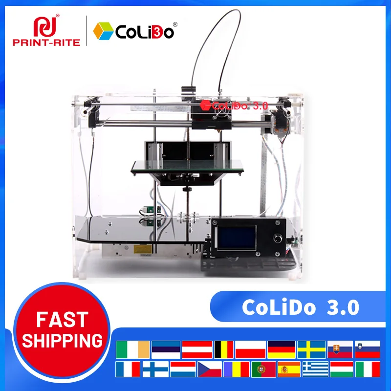 

CoLiDo 3.0 Enclosed 3D Printer With Acrylic Shell For ABS Filament / Odor 3D Printing Material FDM 3D Printer 225*145*140mm