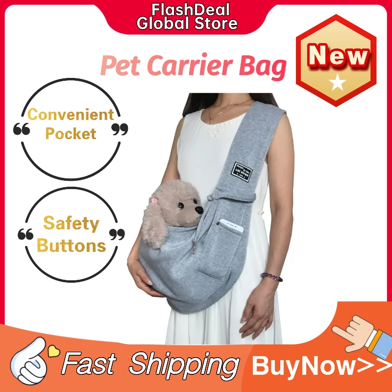 

Kitten Pet Puppy Carrier Bag With Pocket Cats Puppy Outdoor Travel Dog Shoulder Bag Single Comfort Sling Handbag Tote Pouch