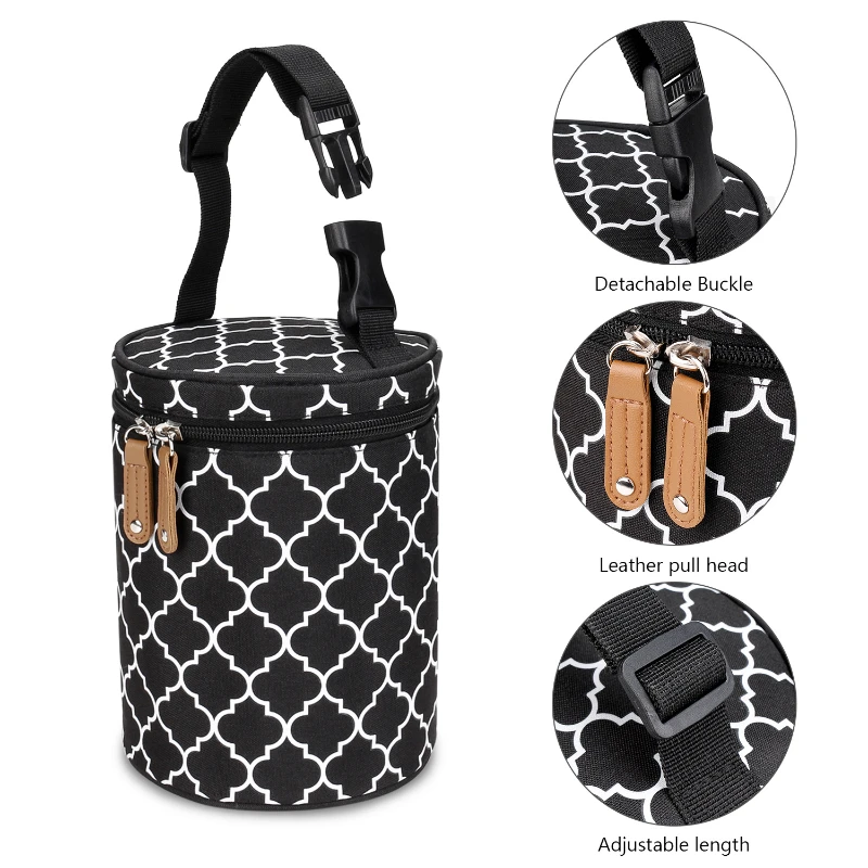 Baby Bottle Heater Insulation Bag Baby Feeding Milk Bottle Warmer Water Cup Round Barrel Handheld Hang Stroller Sippy Thermostatic Preservation Small Bag Travel