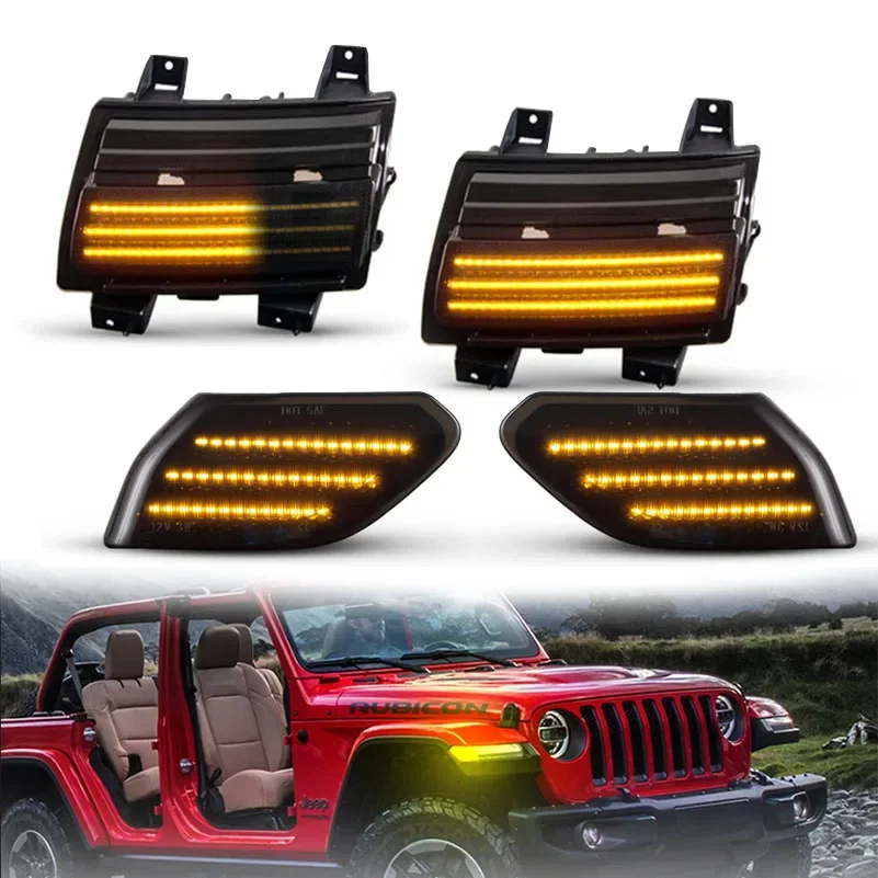 For jeep wrangler jl led turn lights Fender Lights LED New Daytime ...