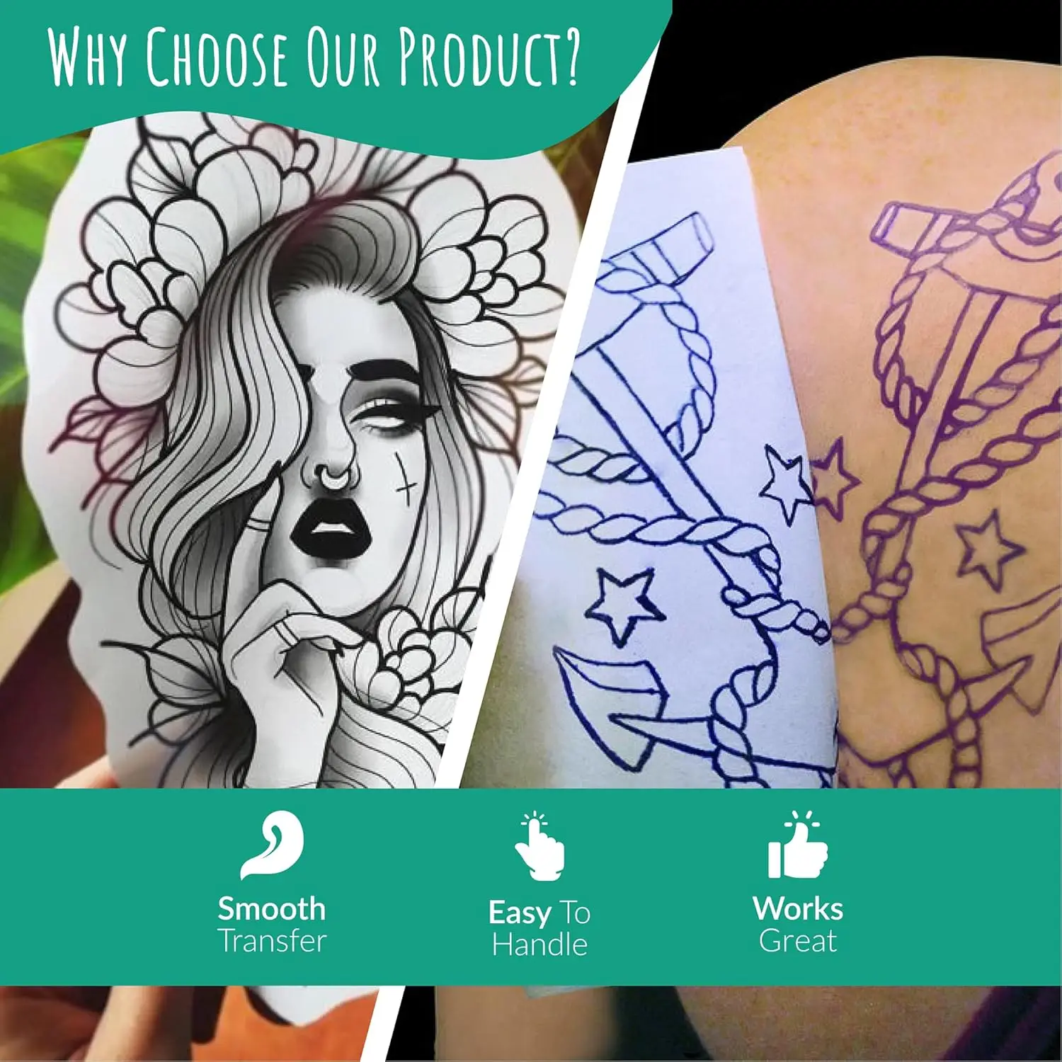 Tattoo Transfer Paper for Tattooing To Skin 4 Layers Premium Thermal Stencil Diy A4 Size Clear Crisp Smooth Transfer Print Paper