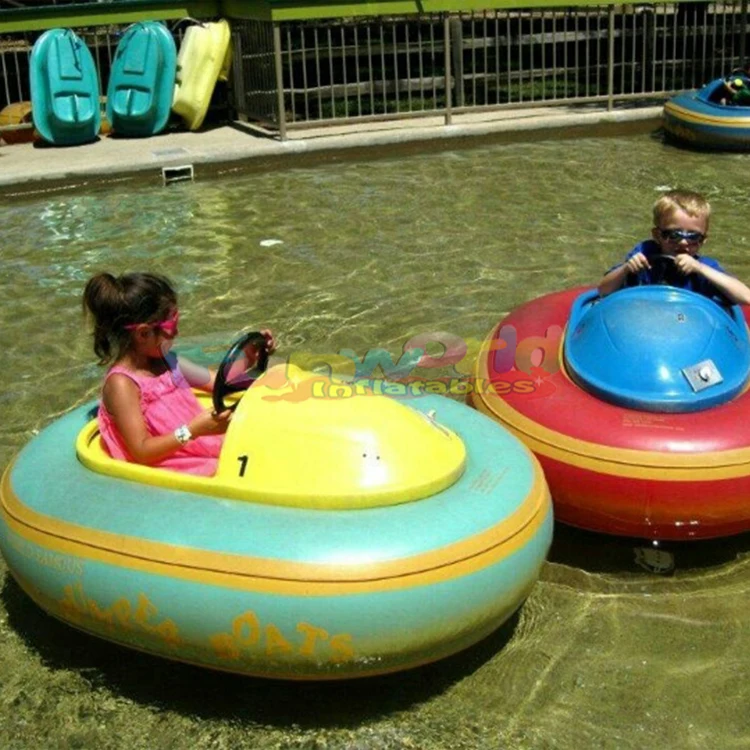 Swimming Pool Inflatable Bumper Boat Kids Portable Electric Plastic Water Park Bumper Boat with Battery Direct Motorized