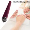 4Pcs Flower Nail Art Stamp Pen Set with Different Patterns Nail Art Stamper Tool Women Nail Art Dotting Tools for Manicure 3