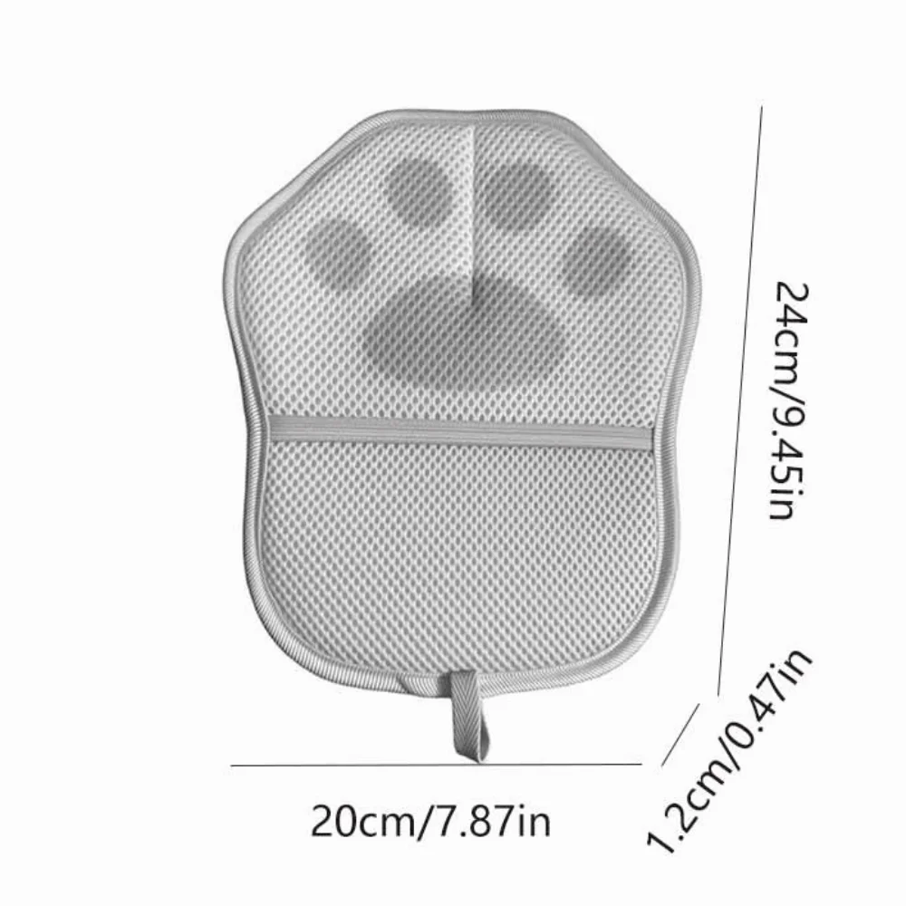 2Pcs Electrostatic Adsorption Pet Hair Remover Cat Paw Cute Cat Hair Cleaning Glove Massage Brush Double-sided
