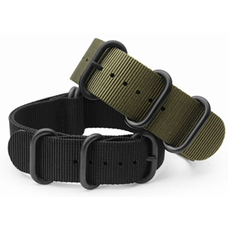 Per Suunto Core Nylon Diver Watch Strap Band Kit Con Alette 5-Ring Pdv Clasp 20 22 24Mm Zulu + Tools