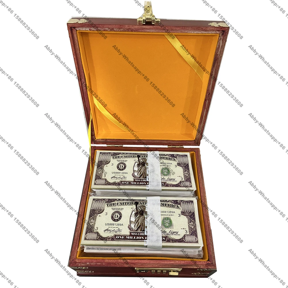 

Second style 1000pcs One Million Dollars Paper Banknotes Collection Us DOLLAR bills Statue of Liberty souvenir Money with box