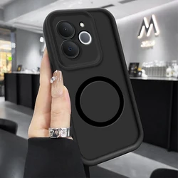 Candy Colored Soft Silicone Phone Case with Wireless Magnetic Ring Sticker for Realme Note 70 (BK - JTKS - ZP1)