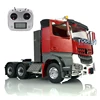 1/14 6*6 LESU RC Tractor Truck Metal Chassis DIY Painted Cabin Sound ESC Roof light Radio Controller W/O Battery Toy THZH0830 4