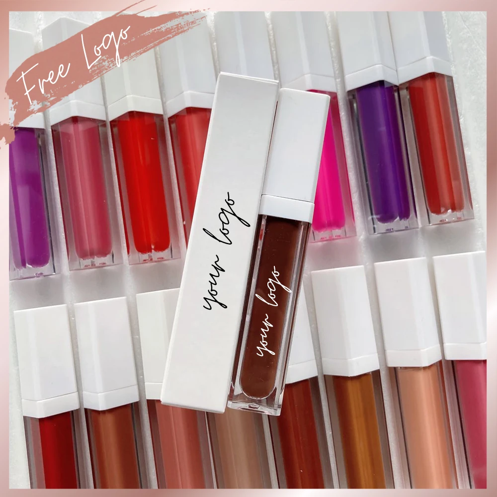 Print Your Logo on Matte Liquid Lipstick Waterproof Custom Logo White ...