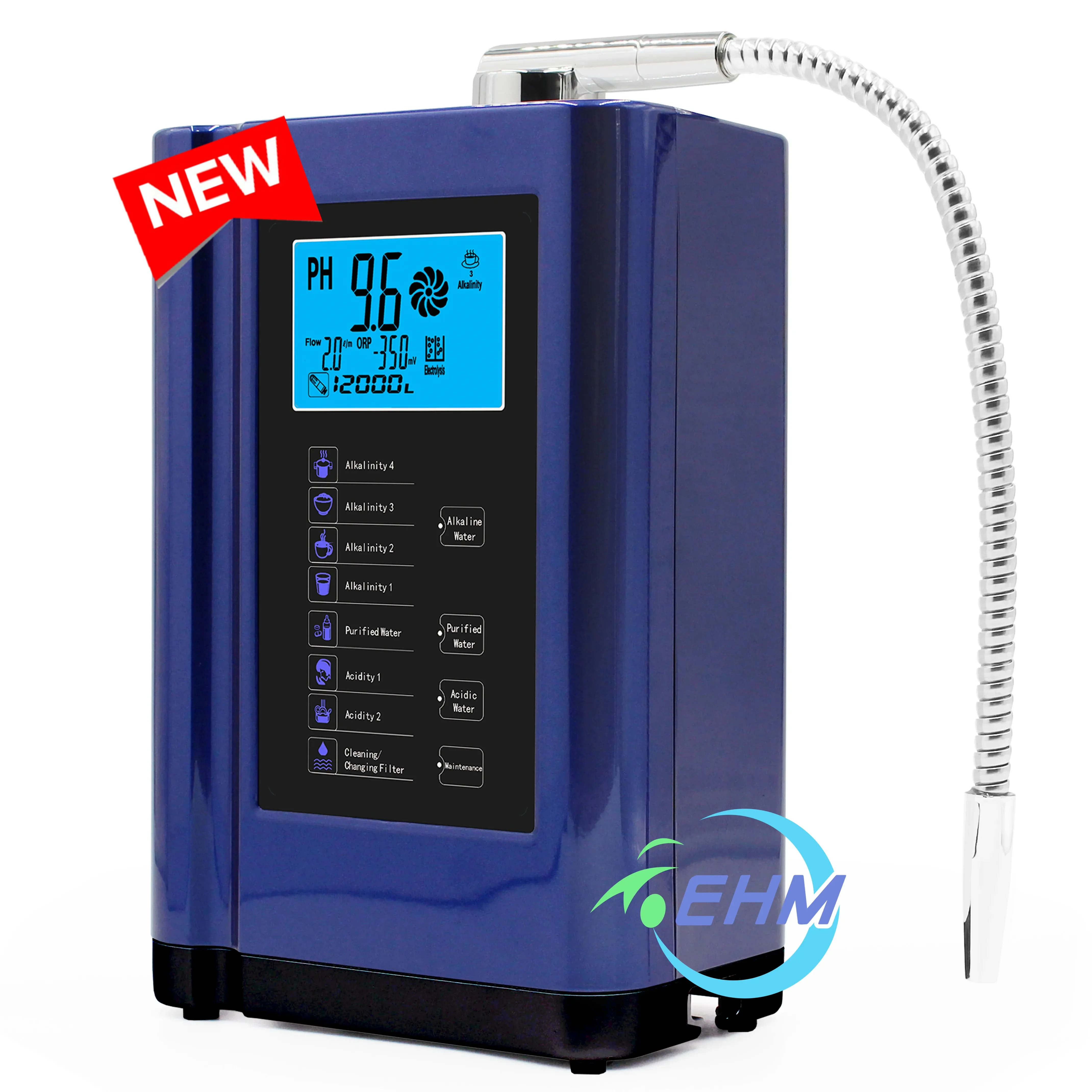 

Alkaline Water Ionizer Machine , Kangen Water Filtration System for Home,Produces PH 3.5-10.5 Acid Alkaline Water